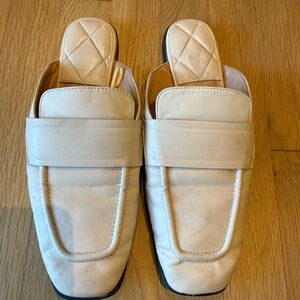Zara white open loafers size 40